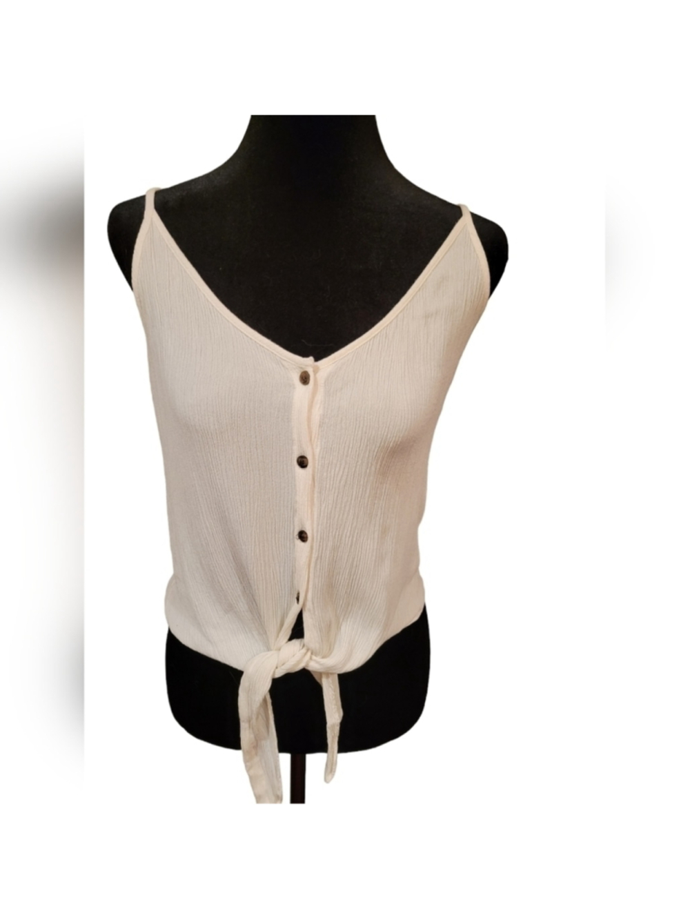 H&M Crop Tie Front Top size M